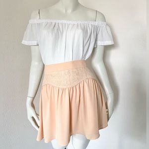Under Skies Peach Mini Skirt